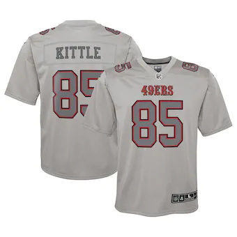 youth nike george kittle gray san francisco 49ers atmospher